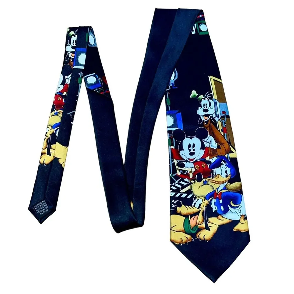 Mickey Goofy Donald Duck Pluto Neck Tie Disney